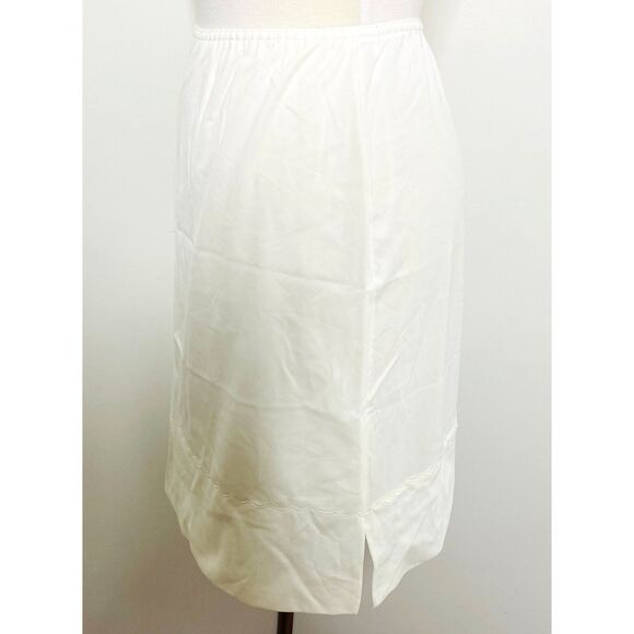 Vintage Aristocraft by Superior Ivory Nylon Lingerie Half Slip Side Slit Sz S - Picture 3 of 5
